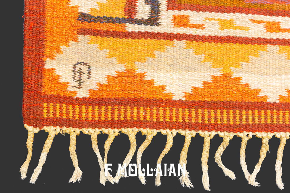 Scandinavian Rug Flat-weave OA n°:805595